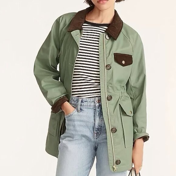 NEW J Crew Classic Field Jacket Green, Size M - Picture 1 of 16